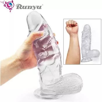 Огромный фаллоимитатор RUNYU, женский мастурбатор, супер мягкий, реалистичный пенис, фаллоимитатор, силиконовая присоска, женский большой член