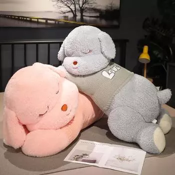 Огромный пирог с изображением собаки, подушки, спящей девочки, тряпичной куклы, щенка, медведя, плюшевой игрушки в подарок 80Cm