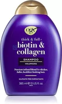 OGX Biotin & Collagen shampoing densifiant pour le volume des cheveux TU прозрачный