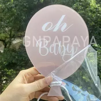 Акриловый воздушный шар «oh baby» для месячной открытки «Малышка» для новорожденного, реквизит для фотосъемки, объявление о рождении, сувенир для малыша