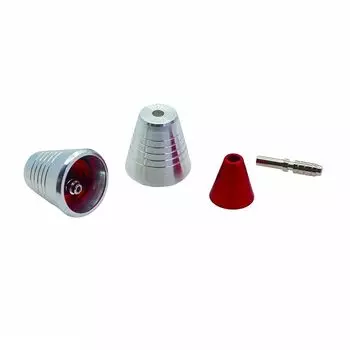 [Oh.makasenet] Пластиковая модель гандам 12мм металлический нониус серебряный (Набор из 2) (С7 красный)