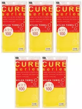 Ohe Body Approximately 28cm Wide x 100cm Qua2 Nylon Regular Made in Set of 5 Towels, Long, Yellow, Towels, Size, Japan,