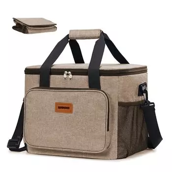 Охладитель большой холодный тепло можно переносить или над обедом хранения изолирован отлично подходит для спорта Cherry Blossom Box, емкость, 30 л, 3-слойная изоляция, бежевый