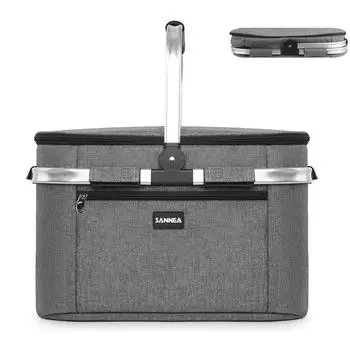 Охладитель мягкий большой 3-слойный прочный термоизоляционный охладитель отлично подходит для спортивного фейерверка, охладитель, емкость, 30 л, складной, изоляция, легкий,