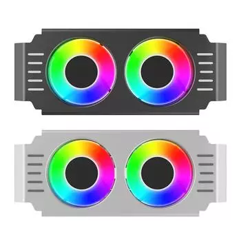 # Охладитель оперативной памяти, 1000–4500+об/мин, радиатор чипа памяти с двойным 120-мм вентилятором для DDR4 DDR чёрный