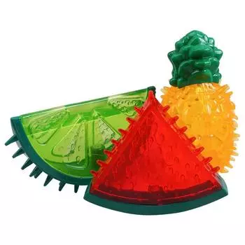 Охлаждающая игрушка для жевания домашних животных, многоразовая игрушка для собак и кошек, летняя охлаждающая игрушка в форме арбуза, ананаса, лимона, льда, замороженных фруктов, игрушки в форме фруктов