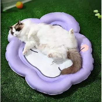 Охлаждающая кровать для кошек, мягкая летняя кровать для собак со льдом, подушка для домашних животных, подушка для сна маленькой собаки, дышащая, влагостойкая и водонепроницаемая M 58*68