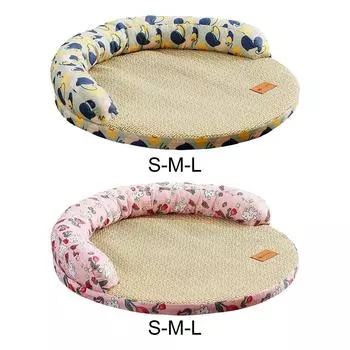 Охлаждающая лежанка для собак, летний коврик для домашних животных, подушка для домашних животных, подушка для домашних животных, на все времена года, охлаждающее гнездо для домашних животных для кошек, маленьких собак, путешествий, щенков L and Green