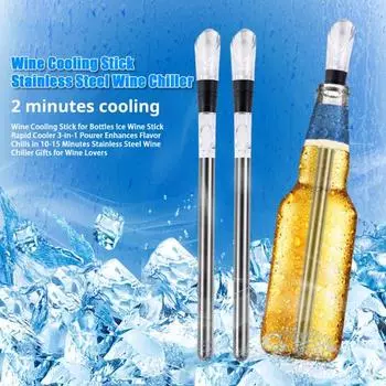 Охлаждающая палочка для бутылок вина Ice Wine Stick Rapid Cooler 3-в-1 Pourer усиливает вкус