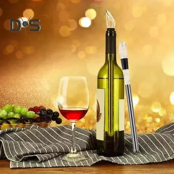 Охлаждающая палочка для бутылок вина, палочка для ледяного вина, быстрое охлаждение, 3-в-1, устройство для заливки, усиливает вкус, охлаждает за 10-15 минут, охладитель для вина из нержавеющей стали, подарки Sets