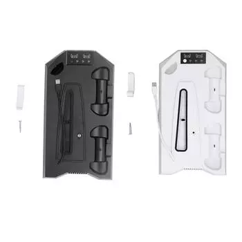 Охлаждающая подставка для консоли Quiet 3 USB Hub Контроллер Зарядное устройство Консоль Вертикальная станция для Slim Black