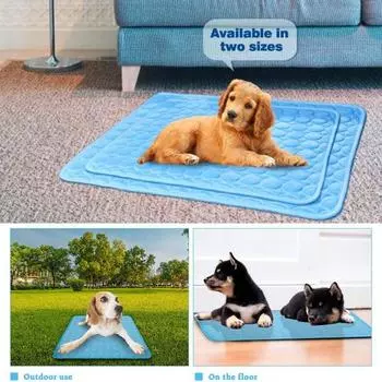 Охлаждающая подставка для собак, нетоксичный самоохлаждающийся коврик, легко чистится, моется, экологически чистый, для домашних животных, лед L розовый