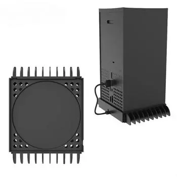 Охлаждающая подставка, охлаждающая подставка с полкой для хранения игровых дисков, может хранить 18 дисков одновременно для консоли Xbox Series X, многофункциональная охлаждающая подставка 16*4*24.2cm чёрный