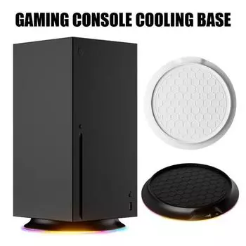 Охлаждающая подставка с RGB-подсветкой, высокая устойчивость, нескользящая конструкция, игровая консоль, вертикальная чёрный