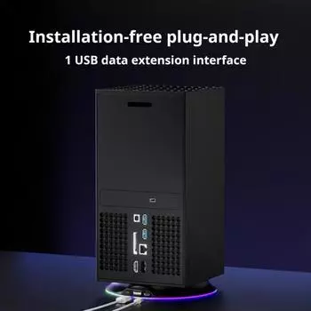 Охлаждающая подставка с RGB-подсветкой, высокая устойчивость, нескользящая конструкция, игровая консоль, вертикальная чёрный