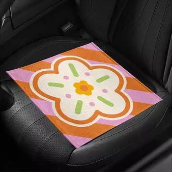 Охлаждающая подушка для сиденья, летний ледяной искусственный шелк, дышащий коврик для стула, износостойкий противоскользящий коврик с принтом для дома, общежития, гостиной, офиса, кровати, дивана 45x45cm зелёный