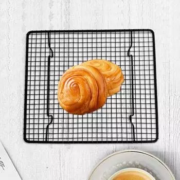 Охлаждающая стойка с антипригарным покрытием, термостойкая, не деформирующаяся, полая конструкция для выпечки толстых кексов, печенья, подставка для печенья, поднос для охлаждения печенья, товары для дома чёрный