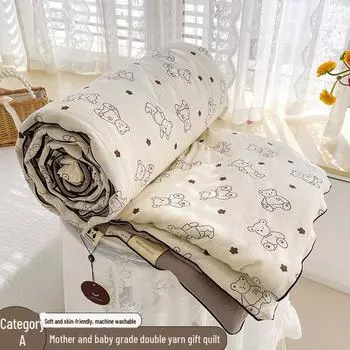 Охлаждающее летнее одеяло класса А для младенцев из стираного хлопка и соевого волокна 110x150cm Random Color