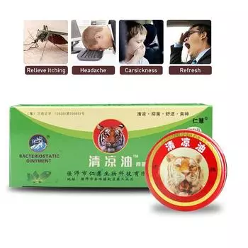 Охлаждающее масло «Голова тигра» для полевых работ, средство от комаров, освежающее масло против зуда