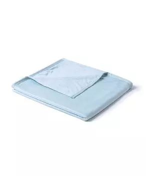 Охлаждающее одеяло RECYCO Cooling Cooling Terry Light 140x190см, Односпальное, Q-MAX 0.45, и Ткань, Двустороннее, Стираемое, Влагоотводящее, Быстросохнущее, Синее,