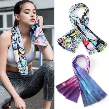 Охлаждающее полотенце для фитнеса, быстросохнущее, впитывающее пот, дышащее, большое, прямоугольное, для мужчин и женщин, для улицы, для дома, в тренажерном зале, для тренировок, спортивное полотенце с принтом