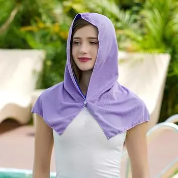 Охлаждающее полотенце с капюшоном Очень мягкое, высокоэластичное, поглощающее пот, защита от ультрафиолета, быстросохнущее полотенце для пота, обертывание для шеи, охлаждающее полотенце зелёный
