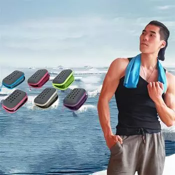 Охлаждающее полотенце силиконовый чехол портативный полиэстер удобный быстросохнущий холодный тренажерный зал на открытом воздухе спорт фитнес упражнения полотенце One Size розы красного