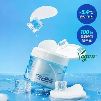 [Охлаждающее успокаивающее] Охлаждающие подушечки с цинком и гиалуроновой кислотой Isntree со сверхнизкой молекулой, 60 листов, популярная взрывная косметика в Корее