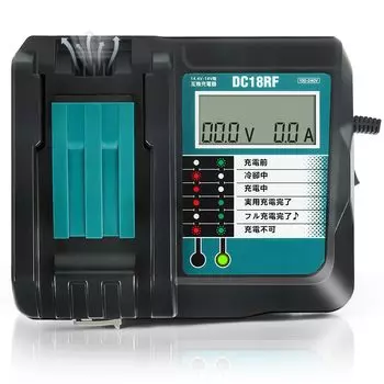 Охлаждающее зарядное устройство Gakkiti Makita DC18RF, совместимое с литий-ионными смартфонами, оснащено портом USB для зарядки аккумуляторов Makita BL1430 BL1460