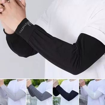 Охлаждающие рукава для мужчин и женщин, защита от ультрафиолетового излучения, спортивная компрессионная нарукавная накладка для езды на велосипеде и активного отдыха на свежем воздухе белый