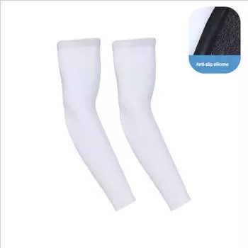 Охлаждающие рукава для рук Защита от УФ-лучей Спортивные рукава от солнца для велоспорта, пешего туризма, активного отдыха Дышащие безпалые протекторы для рук L белый