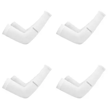 Охлаждающие рукава унисекс для езды на велосипеде, бега, спорта, солнцезащитный крем, манжеты для рук (белый) #C