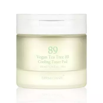 Охлаждающие тонер-диски Dermashare Vegan Tea Tree 89 170 мл, 70 шт., 1 шт.