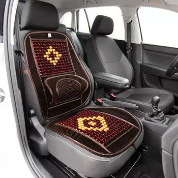 Охлаждающий чехол на сиденье для автомобиля, подушка переднего сиденья, массаж спины, авто из бисера