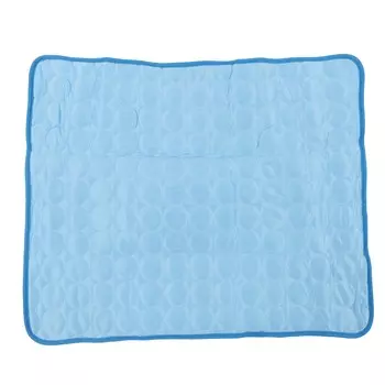 Охлаждающий коврик для домашних животных, дышащий, складной, многоразовый, летний, самоохлаждающийся, подушка для собак и кошек, цвет L, синий синий