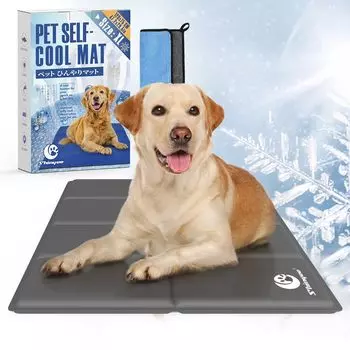 Охлаждающий коврик для домашних животных Охлаждающий коврик для охлаждения Охлаждающий гель Охлаждающая простыня для домашних животных Профилактика теплового удара 120x75 см Shinyee® Собаки, кошки, [S-XL] Собаки, серый