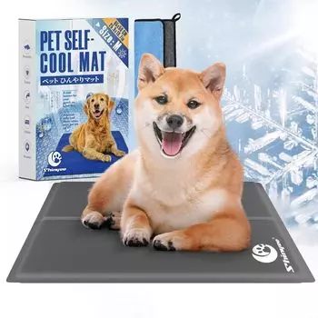 Охлаждающий коврик для домашних животных Охлаждающий коврик для охлаждения Охлаждающий гель Охлаждающая простыня для домашних животных Профилактика теплового удара 65x50 см Shinyee® Собаки, кошки, [S-XL] Собаки, серый