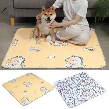 Охлаждающий коврик для домашних животных, устойчивый к загрязнениям, поглощает тепло тела, большой объем, крутой коврик, маленький M синий