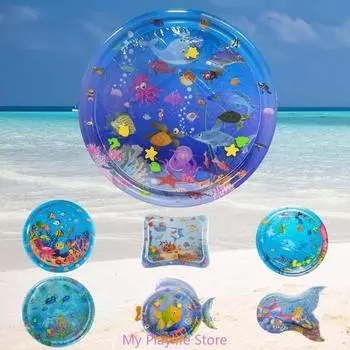 Охлаждающий коврик для кошек, коврик для сна, кровать для ящиков для собак, надувная кровать, шезлонг, креативный водный коврик с морской тематикой