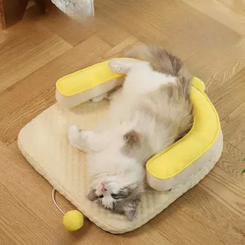 Охлаждающий коврик для собак, кошачий домик, U-образная форма, товары для животных, переносное гнездо для котят, подушка для пола