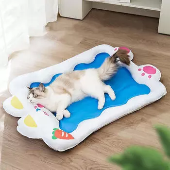 Охлаждающий коврик для собак, летнее одеяло с окружением шеи, защищает легко моющуюся подушку, крутой коврик для домашних животных S