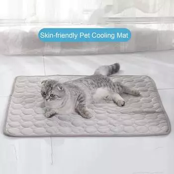 Охлаждающий коврик для собак, летняя самоохлаждающаяся подставка для домашних животных, портативная дорожная кровать для собаки, многоразовые охлаждающие подставки синий