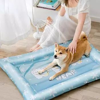 Охлаждающий коврик для собак Pet Ice Pad Teddy Mattress Pets Cool Bed Cat Summer Keep Cool Ice Silk S 56X66X10cm