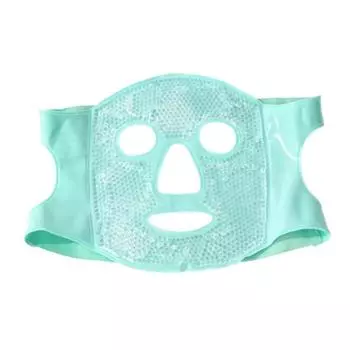 Охлаждающий массажер Охлаждающая маска для сна с гелевыми ледяными бусинами Гелевая маска для глаз Уменьшает отечность лица Face Mask Green