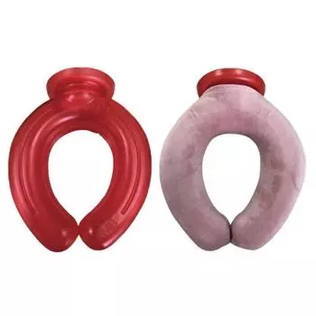 Охлаждающий пакет со льдом для шеи с бархатным чехлом U-образной формы Холодный горячий компресс Водоналивной пакет Герметичный ПВХ Летний носимый Охлаждающая трубка для шеи Обертывание Воротник A