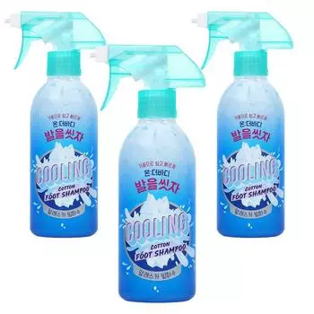 Охлаждающий шампунь для ног On the Body Cotton Foot Wash Your Feet, 1 упаковка, 3 шт., 385 мл