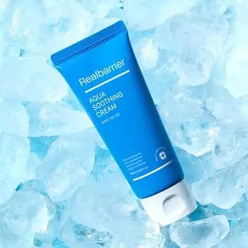[Охлаждающий успокаивающий крем] Real Barrier Aqua Soothing Cream 100мл, корейская косметика