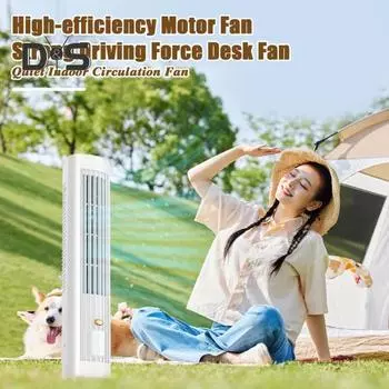 Охлаждающий вентилятор Настольный кондиционер 3 скорости Мощный поток воздуха Низкий уровень шума Аккумулятор большой емкости USB-аккумулятор Вентилятор кондиционера белый
