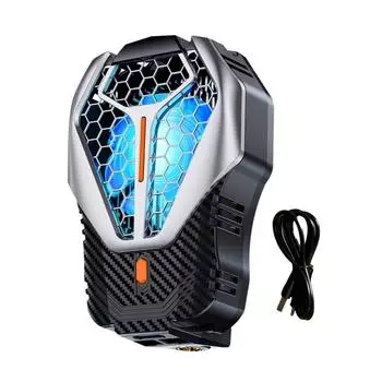Охлаждающий зажим для мобильного телефона RGB-подсветка, держатель для игрового планшета, подставка, радиатор, бесшумный вентилятор, малошумный, быстрое охлаждение, радиатор для телефона, игровой