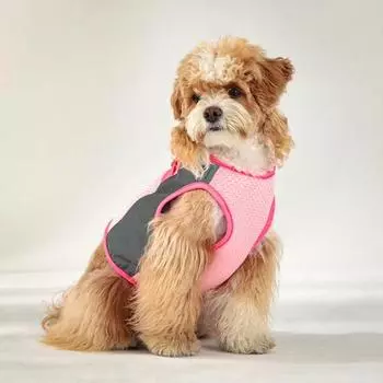 Охлаждающий жилет для собак, регулируемая куртка-холодильник для щенков со светоотражающими полосами, летняя охлаждающая шлейка для домашних животных для отдыха на природе, пляжа, походов, прогулок S синий